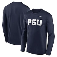 Men's Nike Navy Penn State Nittany Lions Primetime Alternate Logo Legend Long Sleeve T-Shirt