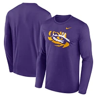 Men's Nike Purple LSU Tigers Primetime Alternate Logo Legend Long Sleeve T-Shirt