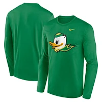 Men's Nike Oregon Ducks Primetime Alternate Logo Legend Long Sleeve T-Shirt