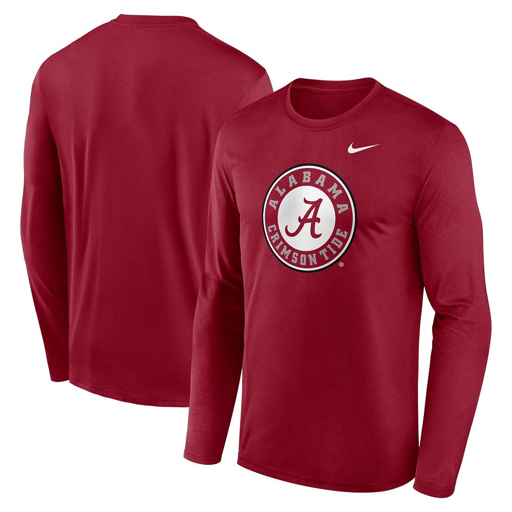 Men's Nike Crimson Alabama Tide Primetime Alternate Logo Legend Long Sleeve T-Shirt