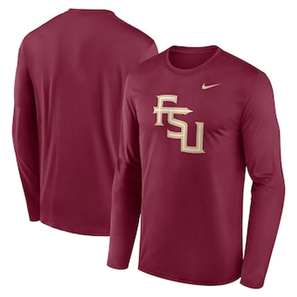 Men's Nike Garnet Florida State Seminoles Primetime Alternate Logo Legend Long Sleeve T-Shirt