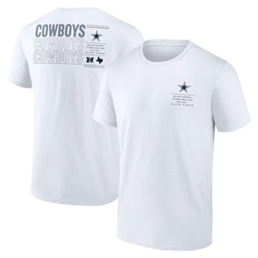 Men's Fanatics White Dallas Cowboys Repeat Stats T-Shirt