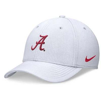 Men's Nike White Alabama Crimson Tide 2024 On-Field Swoosh Performance Flex Hat