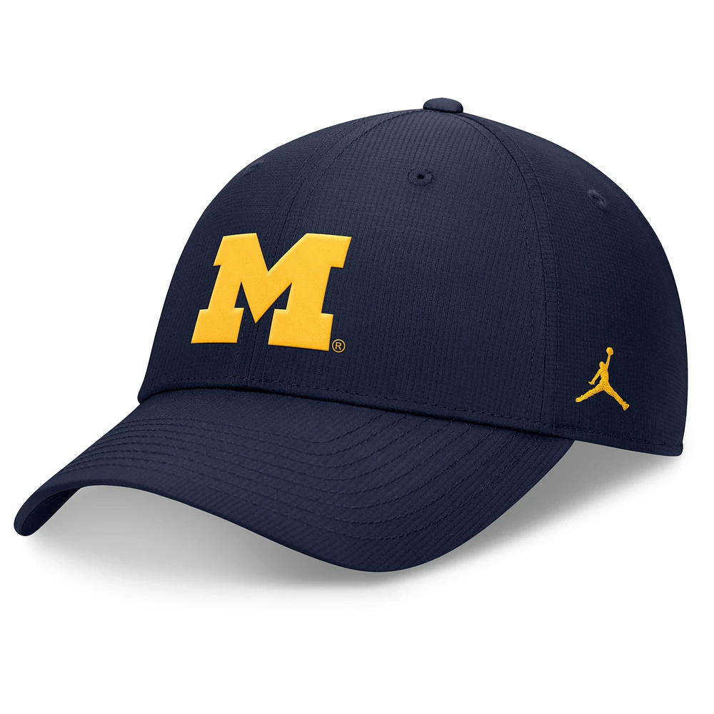 Men's Jordan Brand Navy Michigan Wolverines 2024 On-Field Performance Adjustable Hat