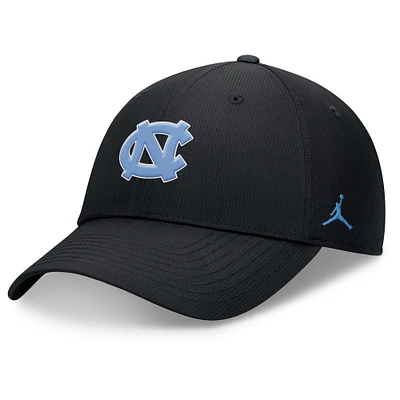 Men's Jordan Brand Black North Carolina Tar Heels 2024 On-Field Performance Adjustable Hat