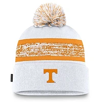 Men's Nike  White Tennessee Volunteers On-Field Peak Cuffed Knit Hat with Pom