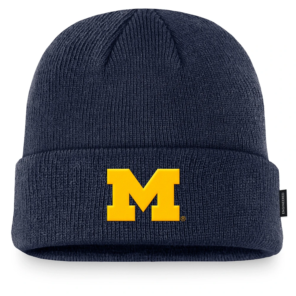 Men's Jordan Brand  Navy Michigan Wolverines On-Field Terra Waffle Cuffed Knit Hat