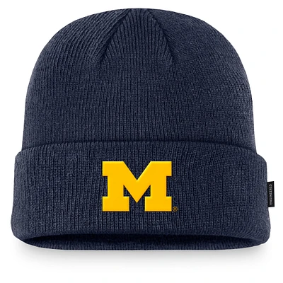 Men's Jordan Brand  Navy Michigan Wolverines On-Field Terra Waffle Cuffed Knit Hat