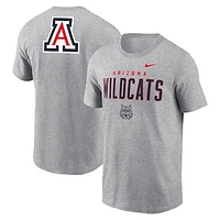 Men's Nike Heather Gray Arizona Wildcats Campus 2-Hit Primary Mascot T-Shirt