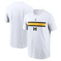 Men's Jordan Brand White Michigan Wolverines Campus Pattern T-Shirt