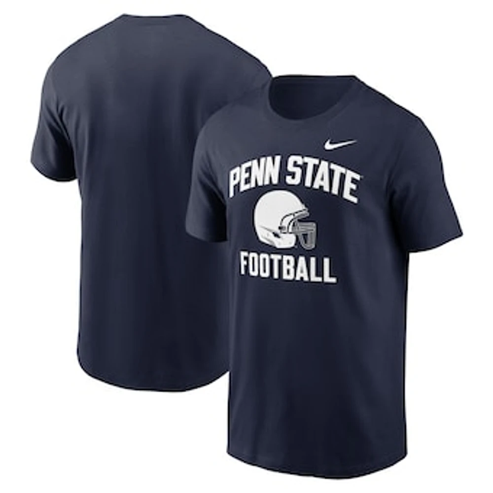 Men's Nike Navy Penn State Nittany Lions Campus Football Helmet T-Shirt