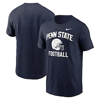 Men's Nike Navy Penn State Nittany Lions Campus Football Helmet T-Shirt