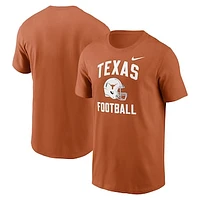 Men's Nike Texas Orange Longhorns Campus Football Helmet T-Shirt