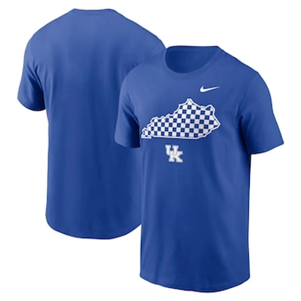 Men's Nike Royal Kentucky Wildcats Campus State Shape T-Shirt