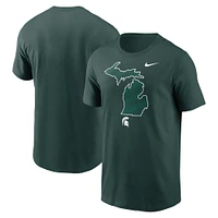 Men's Nike Green Michigan State Spartans Campus Shape T-Shirt