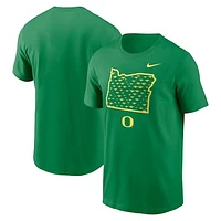 Men's Nike Green Oregon Ducks Campus State Shape T-Shirt