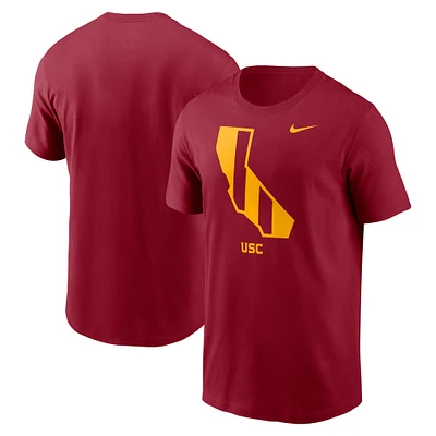 Men's Nike Cardinal USC Trojans Campus State Shape T-Shirt