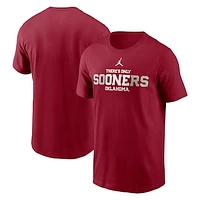 Men's Jordan Brand Crimson Oklahoma Sooners Local Campus T-Shirt