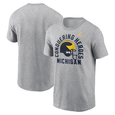 Men's Jordan Brand Heather Gray Michigan Wolverines Fight Song T-Shirt