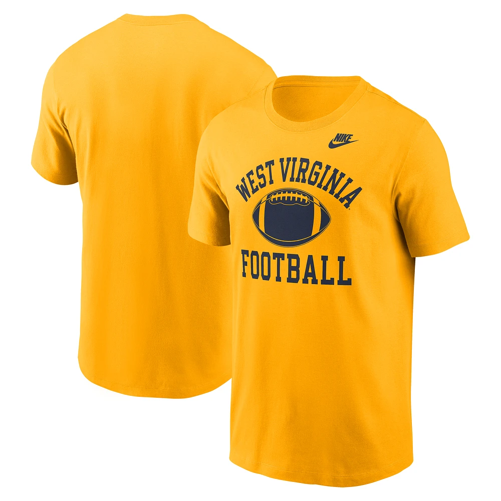 Men's Nike Gold West Virginia Mountaineers Legacy Football Icon T-Shirt