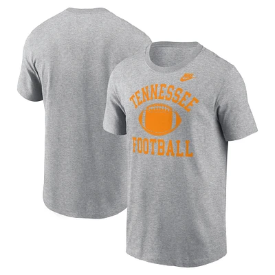 Men's Nike Heather Gray Tennessee Volunteers Legacy Football Icon T-Shirt