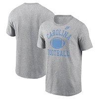 Men's Nike Heather Gray North Carolina Tar Heels Legacy Football Icon T-Shirt