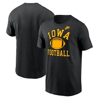 Men's Nike Black Iowa Hawkeyes Legacy Football Icon T-Shirt