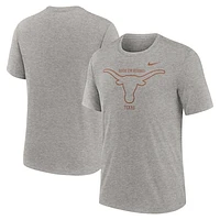 Men's Nike Heather Gray Texas Longhorns Local Campus Time Honored Tradition Tri-Blend T-Shirt