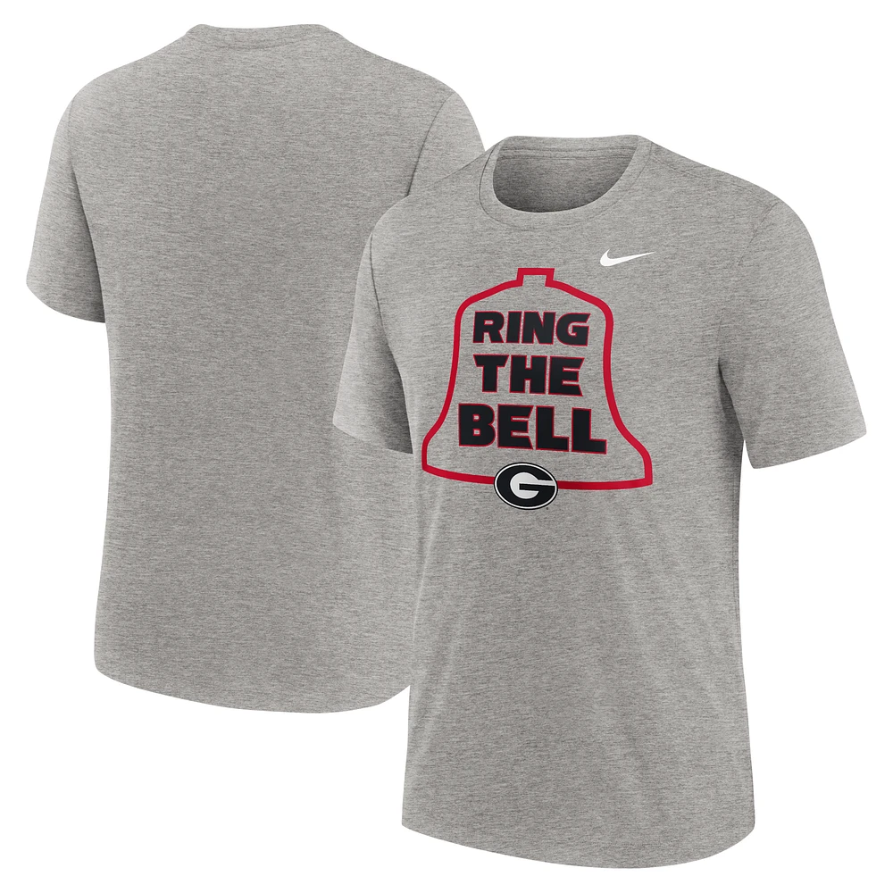 Men's Nike Heather Gray Georgia Bulldogs Local Campus Time Honored Tradition Tri-Blend T-Shirt