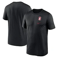 Men's Nike Black Stanford Cardinal Primary Logo Legend Performance T-Shirt