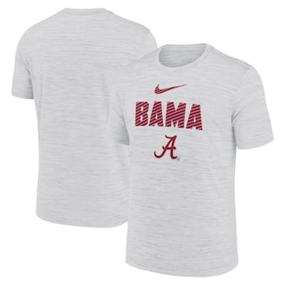 Men's Nike White Alabama Crimson Tide Campus Slant Velocity Performance T-Shirt