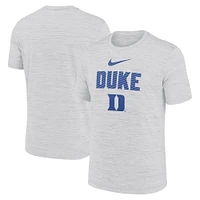 Men's Nike White Duke Blue Devils Campus Slant Velocity Performance T-Shirt