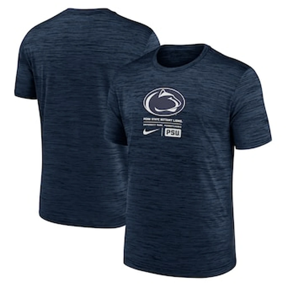 Men's Nike  Navy Penn State Nittany Lions Campus Center Block Velocity Performance T-Shirt