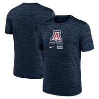 Men's Nike  Navy Arizona Wildcats Campus Center Block Velocity Performance T-Shirt