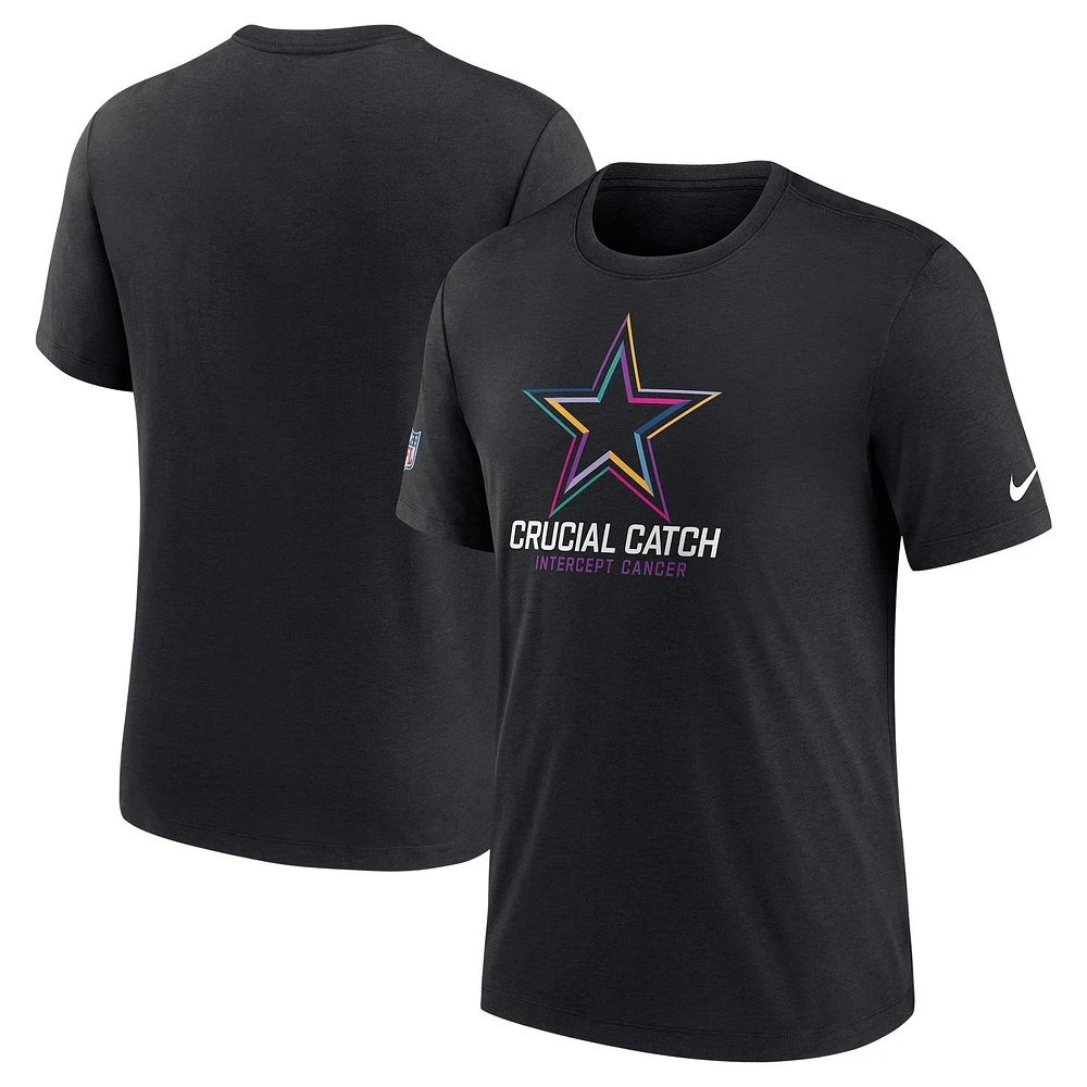 Men's Nike Black Dallas Cowboys 2024 NFL Crucial Catch T-Shirt