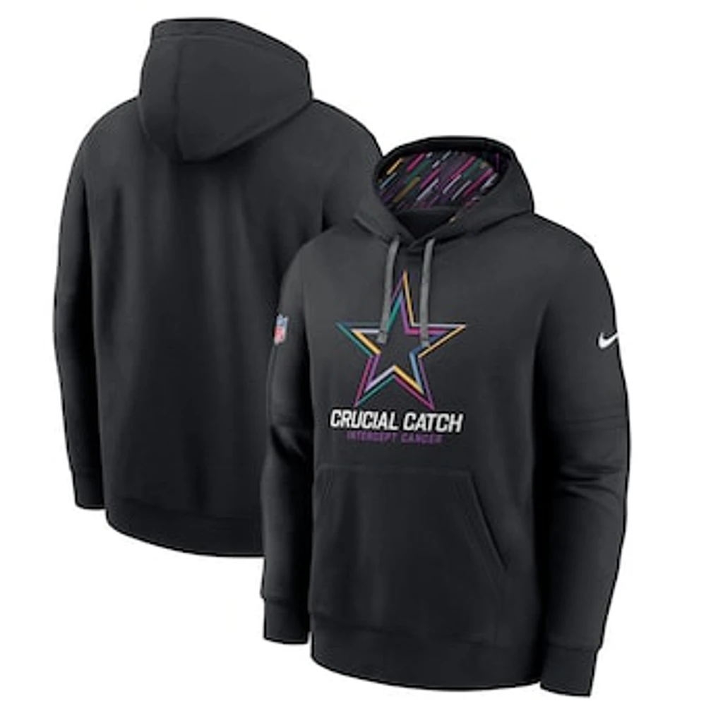 Men's Nike Black Dallas Cowboys NFL Crucial Catch Club Pullover Hoodie