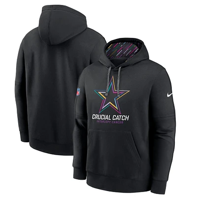 Men's Nike Black Dallas Cowboys NFL Crucial Catch Club Pullover Hoodie