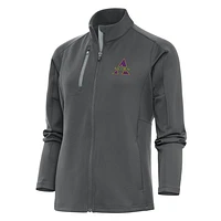 Women's Antigua Charcoal Alcorn State Braves Generation Digital Thermal Full-Zip Jacket