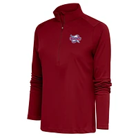 Women's Antigua Red Detroit Mercy Titans Tribute Digital Thermal Half-Zip Pullover Top