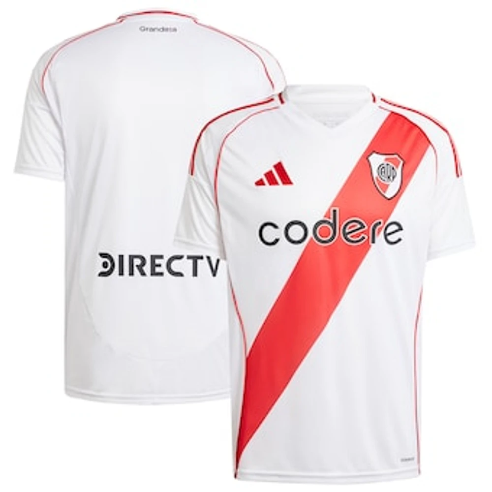 Men's adidas White Club Atlético River Plate 2024/25 Home Replica Jersey