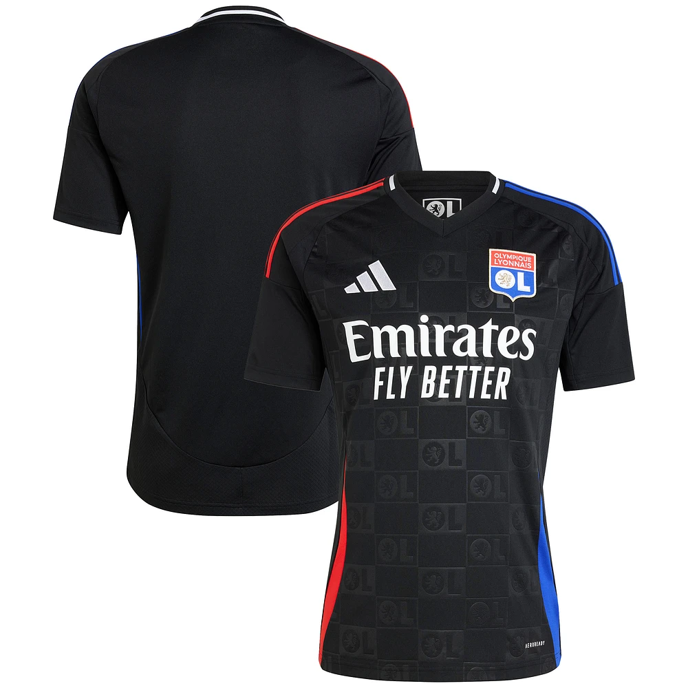 Men's adidas Black Olympique Lyonnais 2024/25 Away Replica Jersey