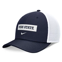 Men's Nike Navy/White Penn State Nittany Lions 2024 Sideline Trucker Adjustable Hat