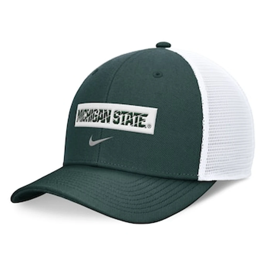 Men's Nike Green/White Michigan State Spartans 2024 Sideline Trucker Adjustable Hat