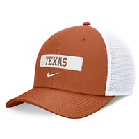 Men's Nike Texas Orange/White Texas Longhorns 2024 Sideline Trucker Adjustable Hat