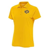 Women's Antigua  Gold Central Oklahoma Bronchos Legacy Pique Polo