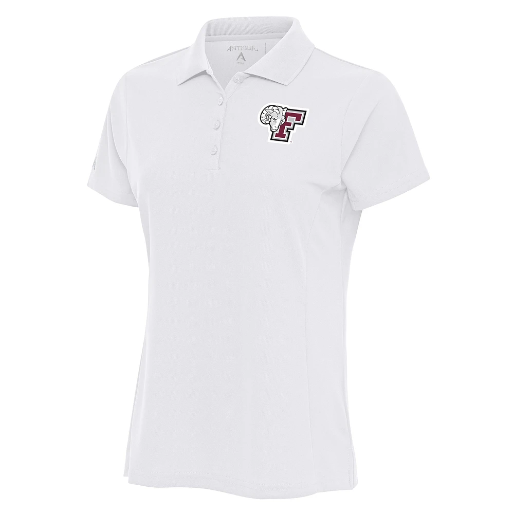 Women's Antigua White Fordham Rams Legacy Pique Polo