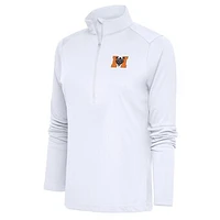 Women's Antigua  White Mercer Bears Tribute Half-Zip Top