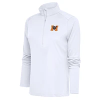 Women's Antigua  White Mercer Bears Tribute Half-Zip Top