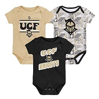 Newborn Blue UCF Knights Sunday Comics 3-Pack Bodysuit Set