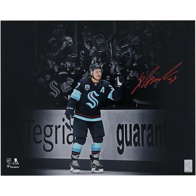 Yanni Gourde Seattle Kraken Autographed 16" x 20" Celebration Spotlight Photograph